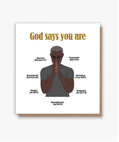 God Says You Are Card Man 2 (For Him) My Store