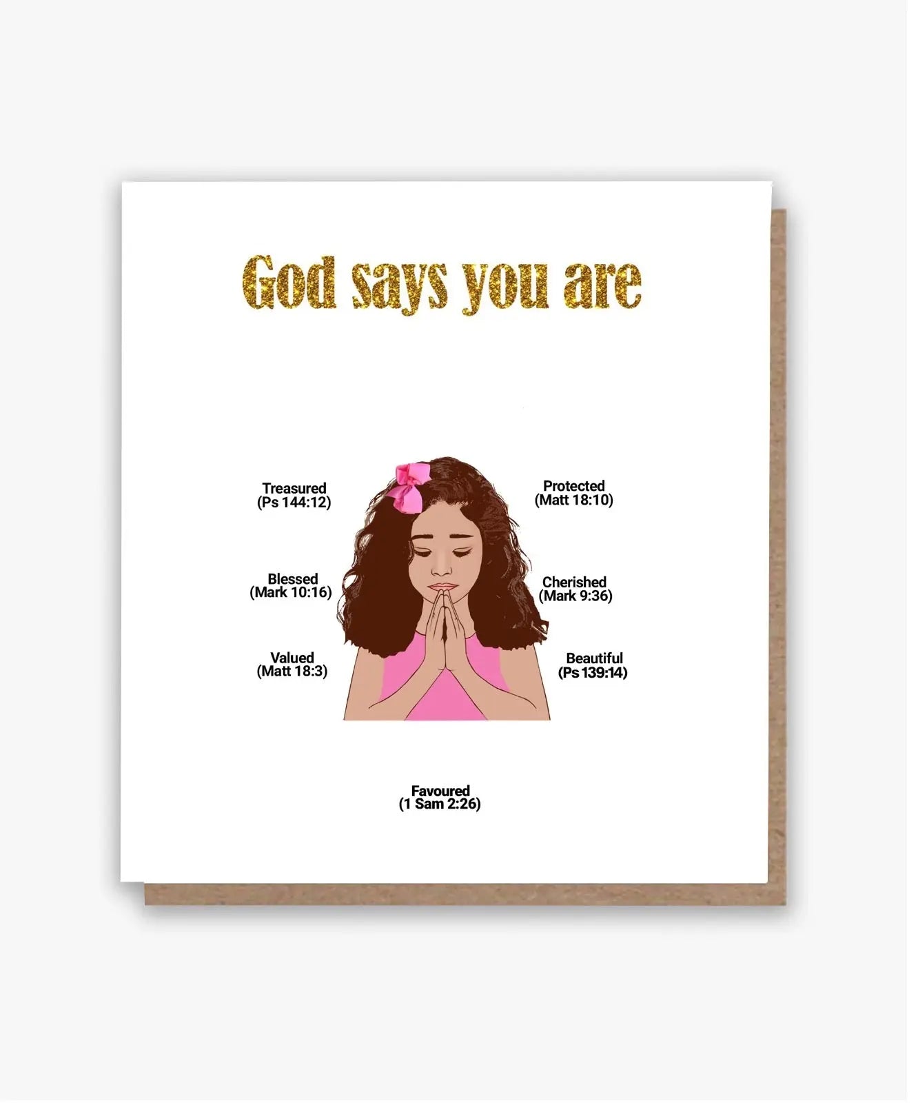 God Says You Are Card 🙏🏾 (Little Girl 2) My Store