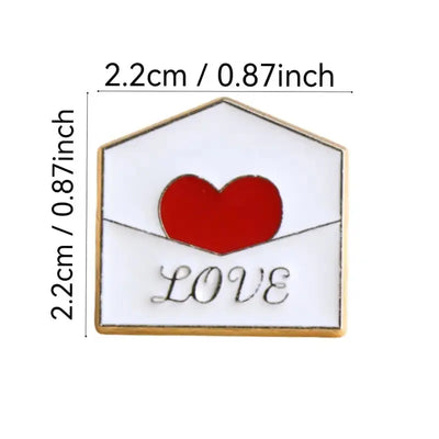 Love Envelope Enamel Pin – Cute Romantic Badge All Shades