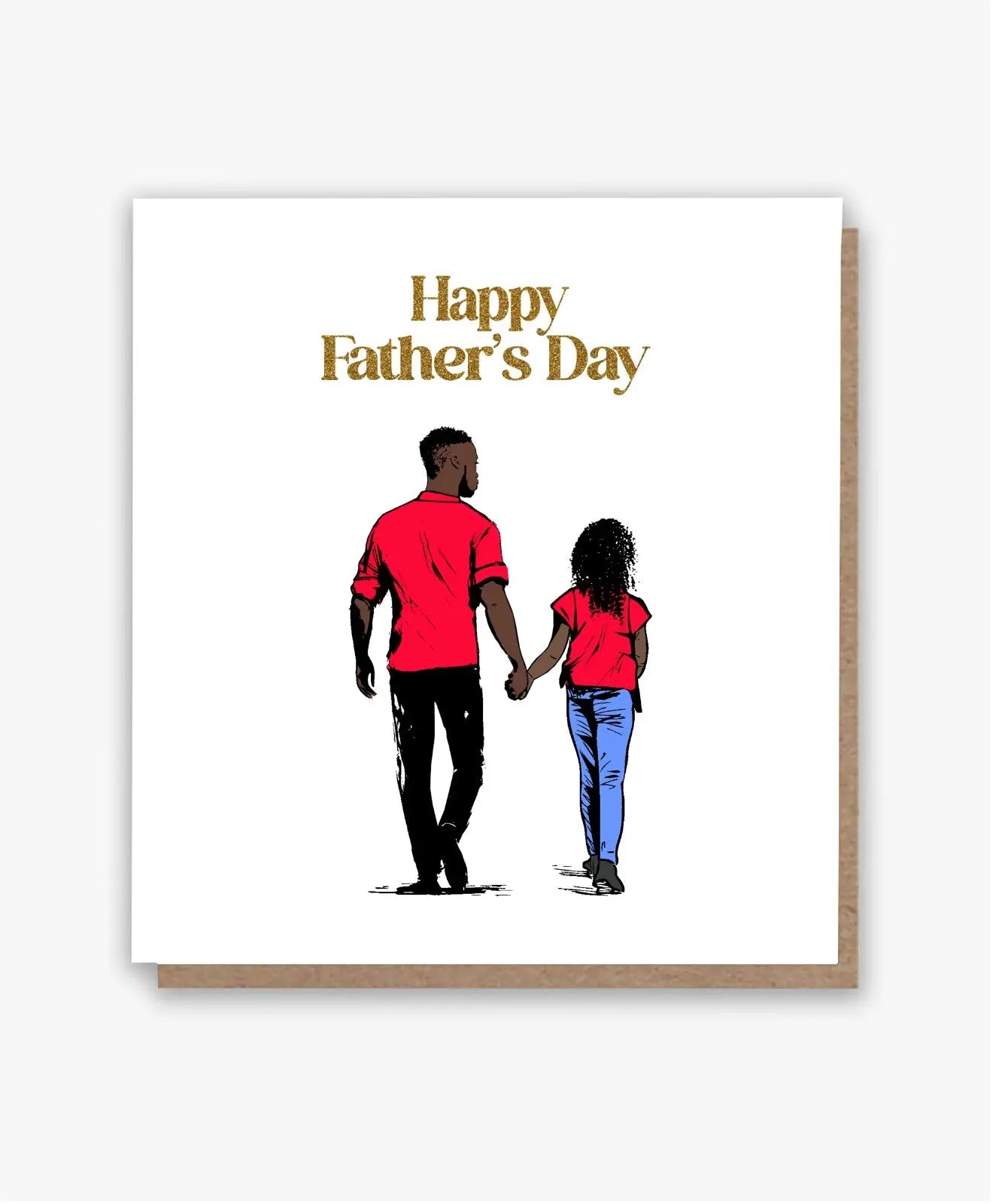 Bigger Girl Happy Father’s Day Card - All Shades