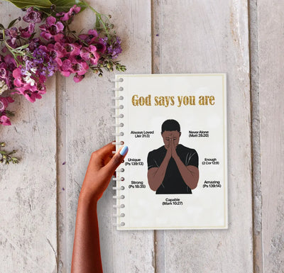 God Says You Are Notebook & Stylus Pen All Shades