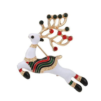 Zinc Alloy Badge – Reindeer Brooch Pin All Shades