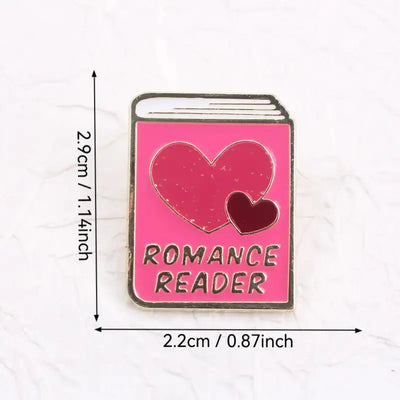 Romance Reader Enamel Pin – Book Lover Badge All Shades