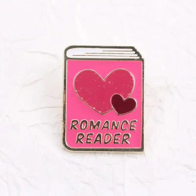 Romance Reader Enamel Pin – Book Lover Badge All Shades