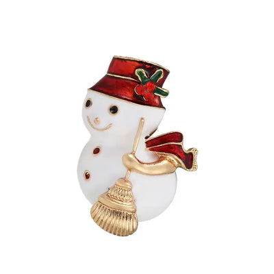 Zinc Alloy Badge – Snowman Brooch Pin All Shades