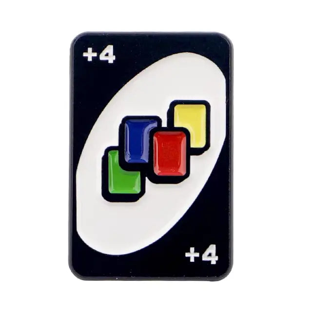 UNO Card Enamelled Brooch - Games Pins Collection All Shades