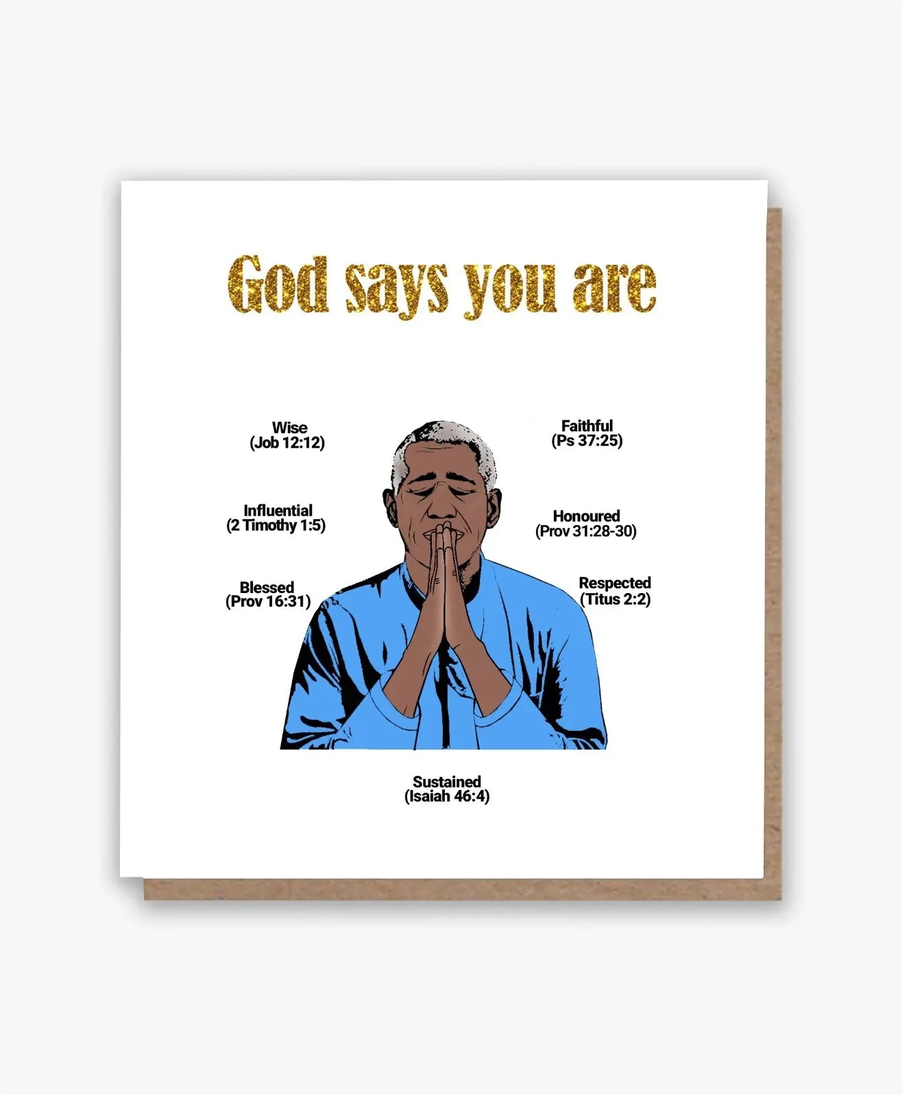 God Says You Are Card Man 3 (For Him) (Lighter Skin Tone) My Store