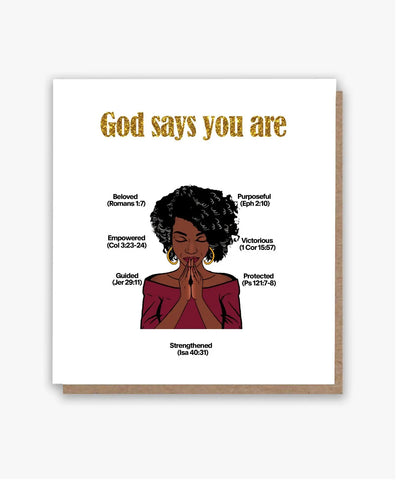 God Says You Are Card Lady 2 🙏🏾 My Store