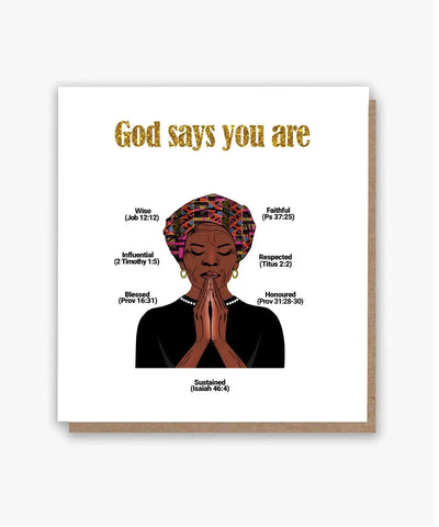 God Says You Are Card Lady 3 🙏🏾 My Store