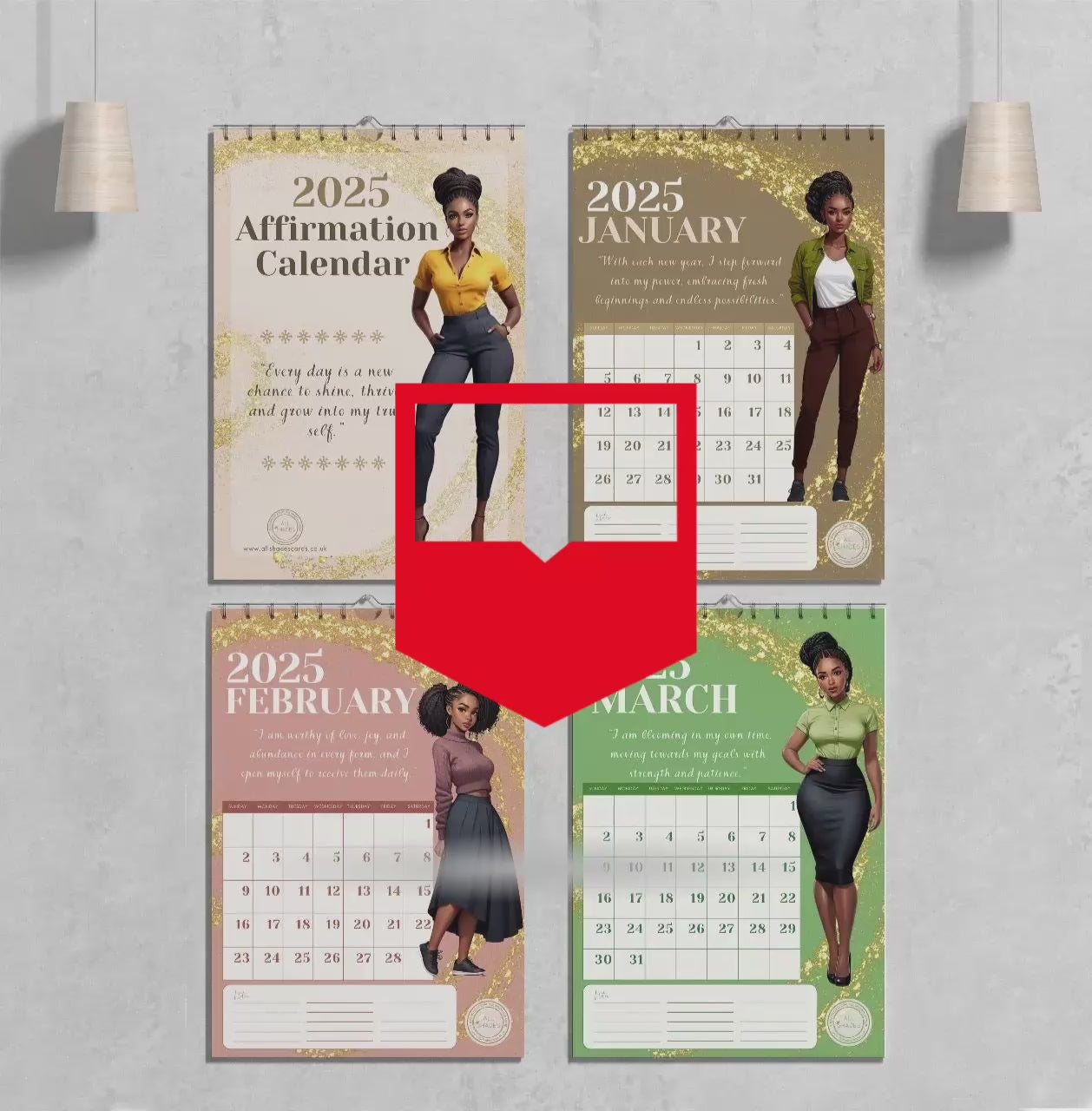 All Shades 2025 Affirmation Calendar – Inspiration to Empower You Throughout Your Year