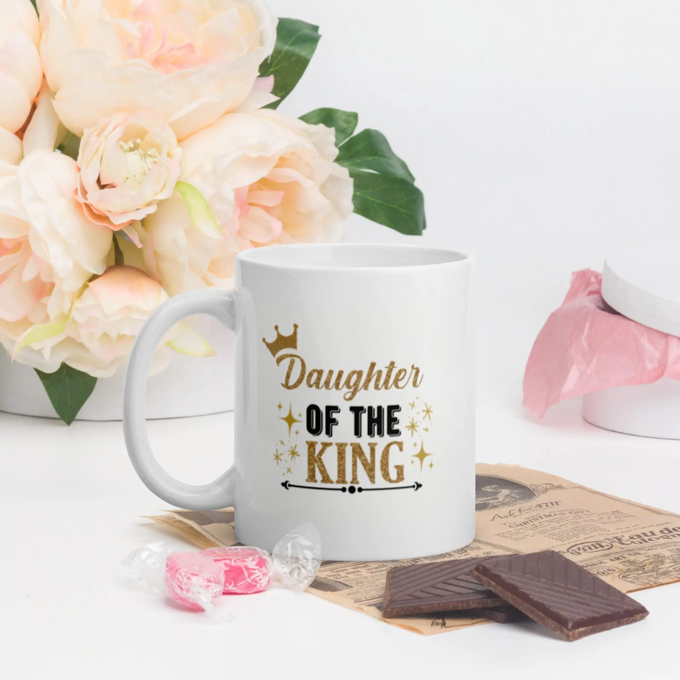 Daughter of the King - White glossy mug All Shades