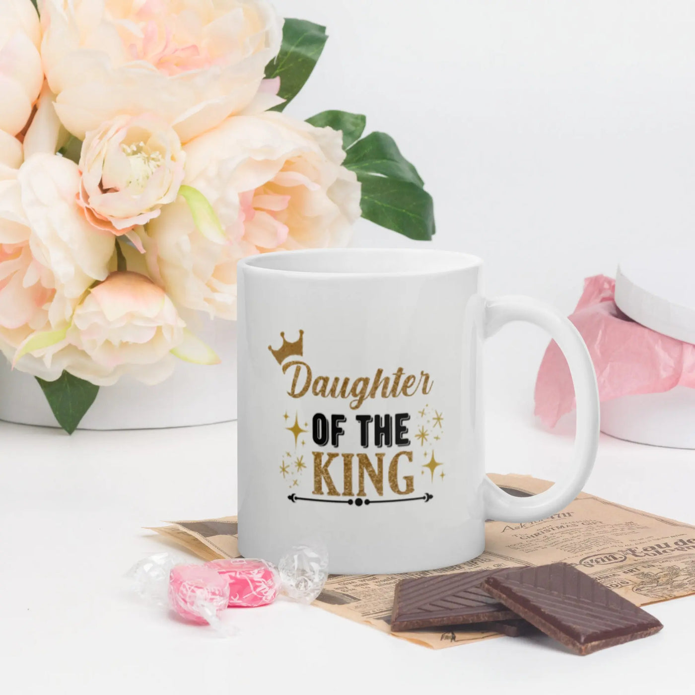 Daughter of the King - White glossy mug All Shades